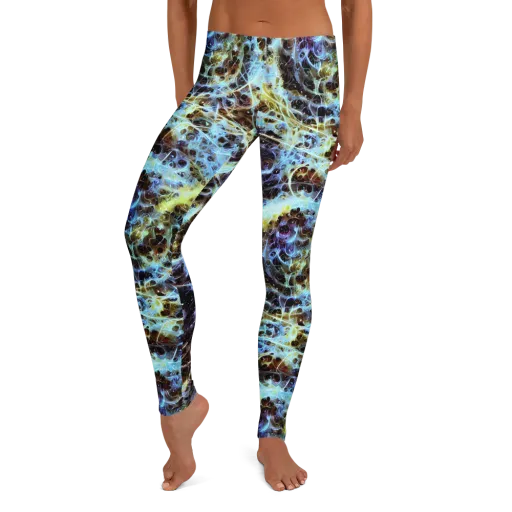 Iridescent Orbit on a Leggings