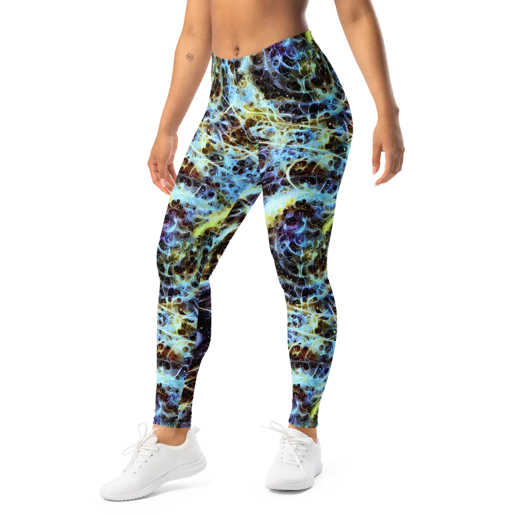Iridescent Orbit on Leggings — Left Front