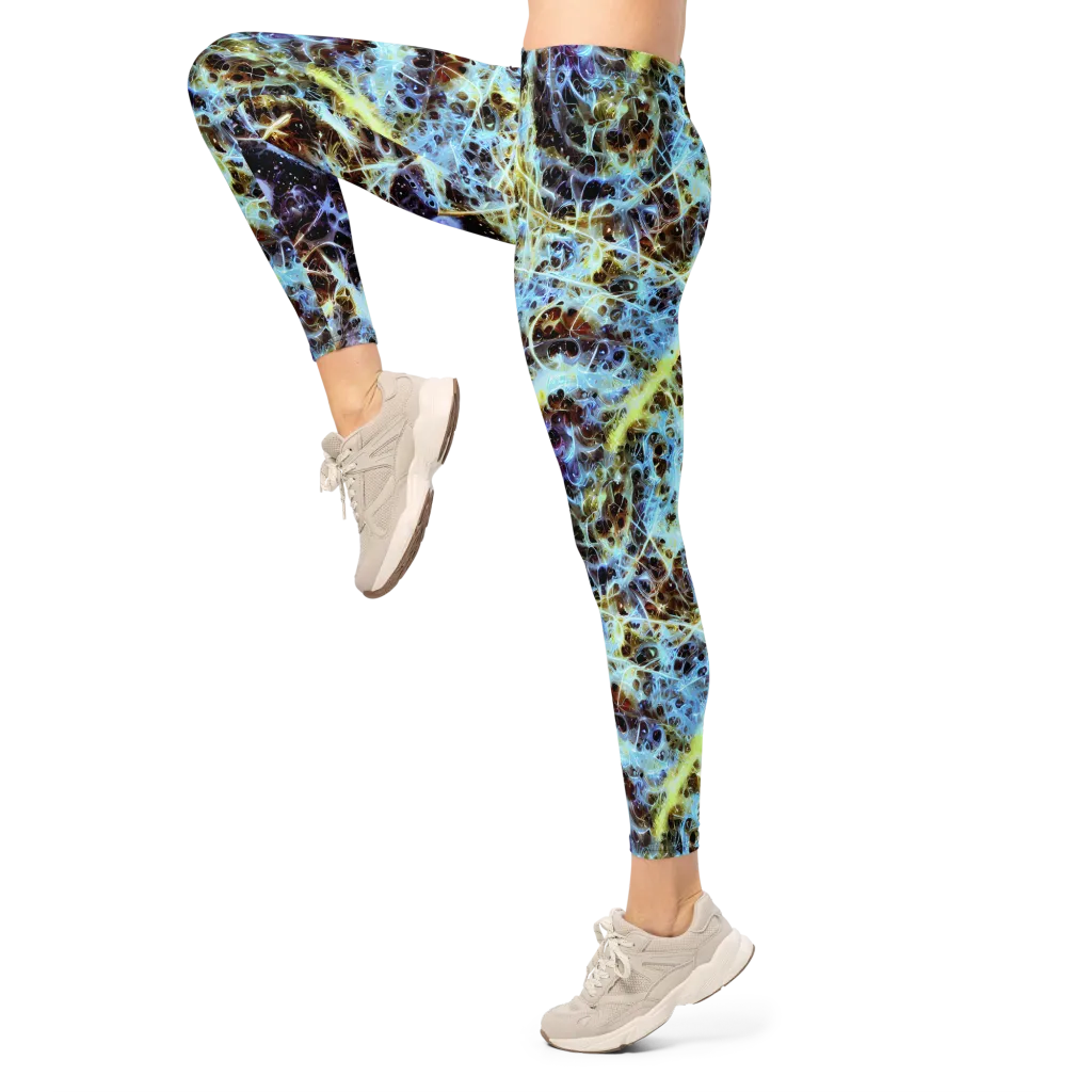 Iridescent Orbit on Leggings — Left