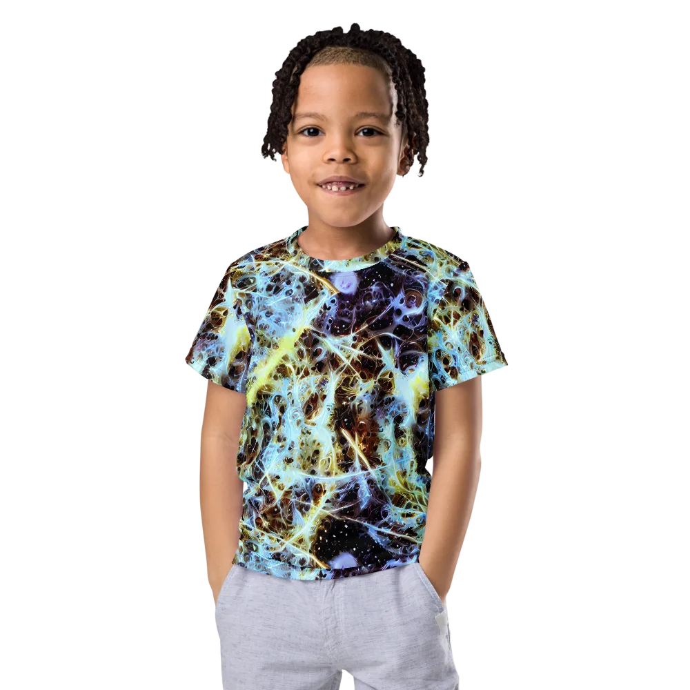 Iridescent Orbit on Kids Crew Neck T-Shirt — Front