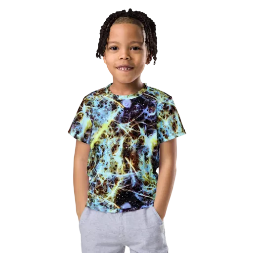 Iridescent Orbit on a Kids Crew Neck T-Shirt