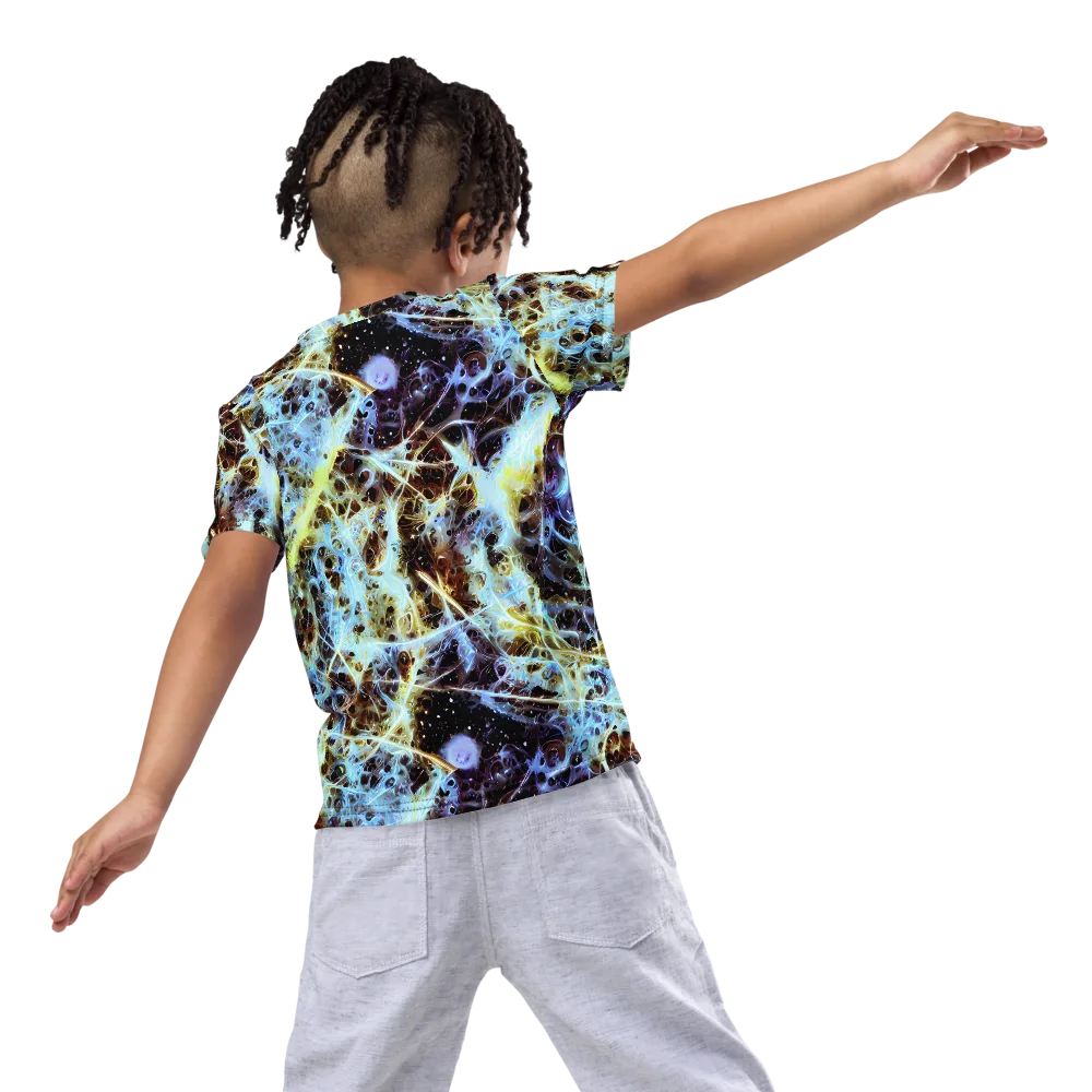 Iridescent Orbit on Kids Crew Neck T-Shirt — Back