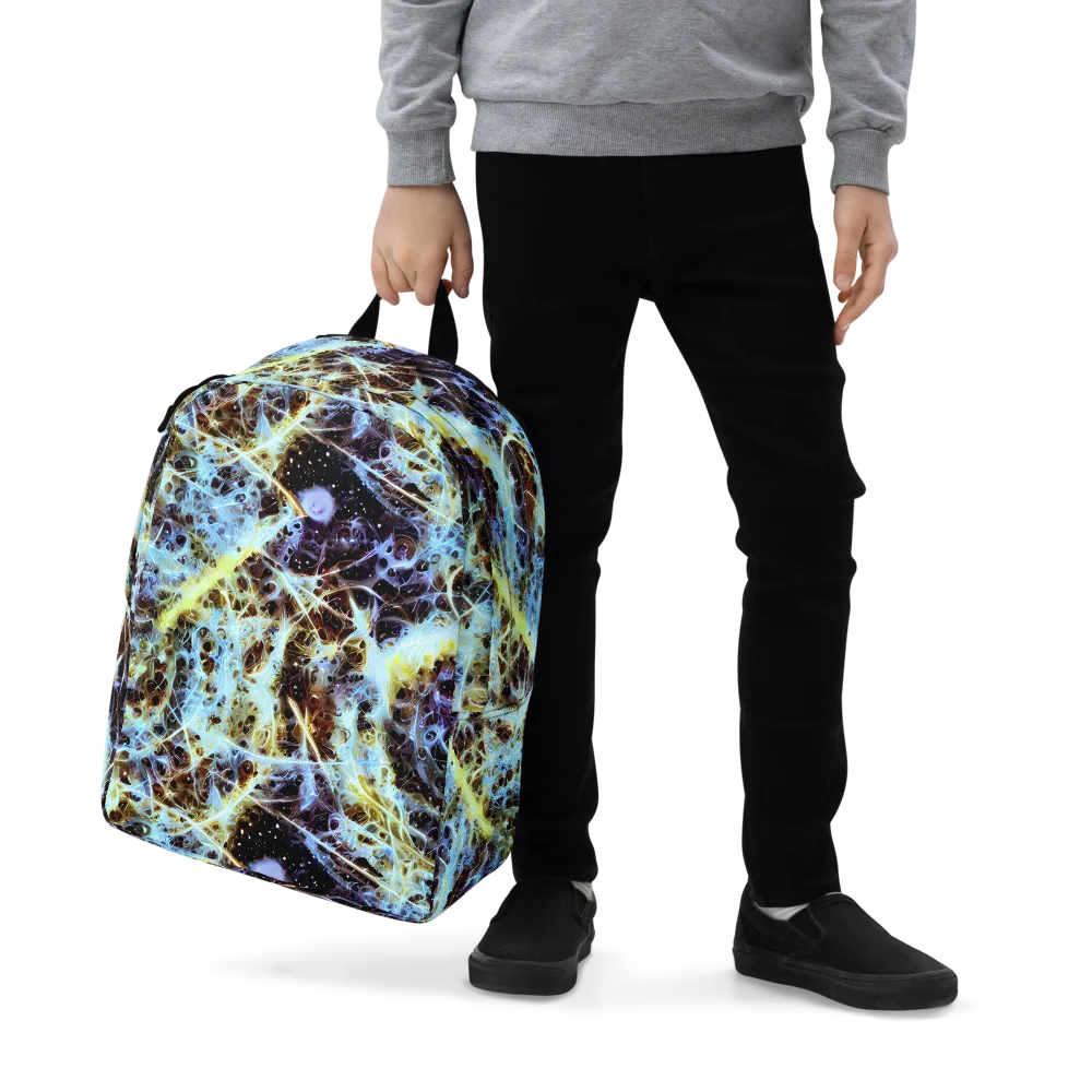 Iridescent Orbit on Minimalist Backpack — Zoomed-in