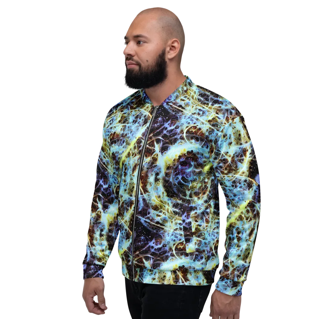 Iridescent Orbit on Bomber Jacket — Left