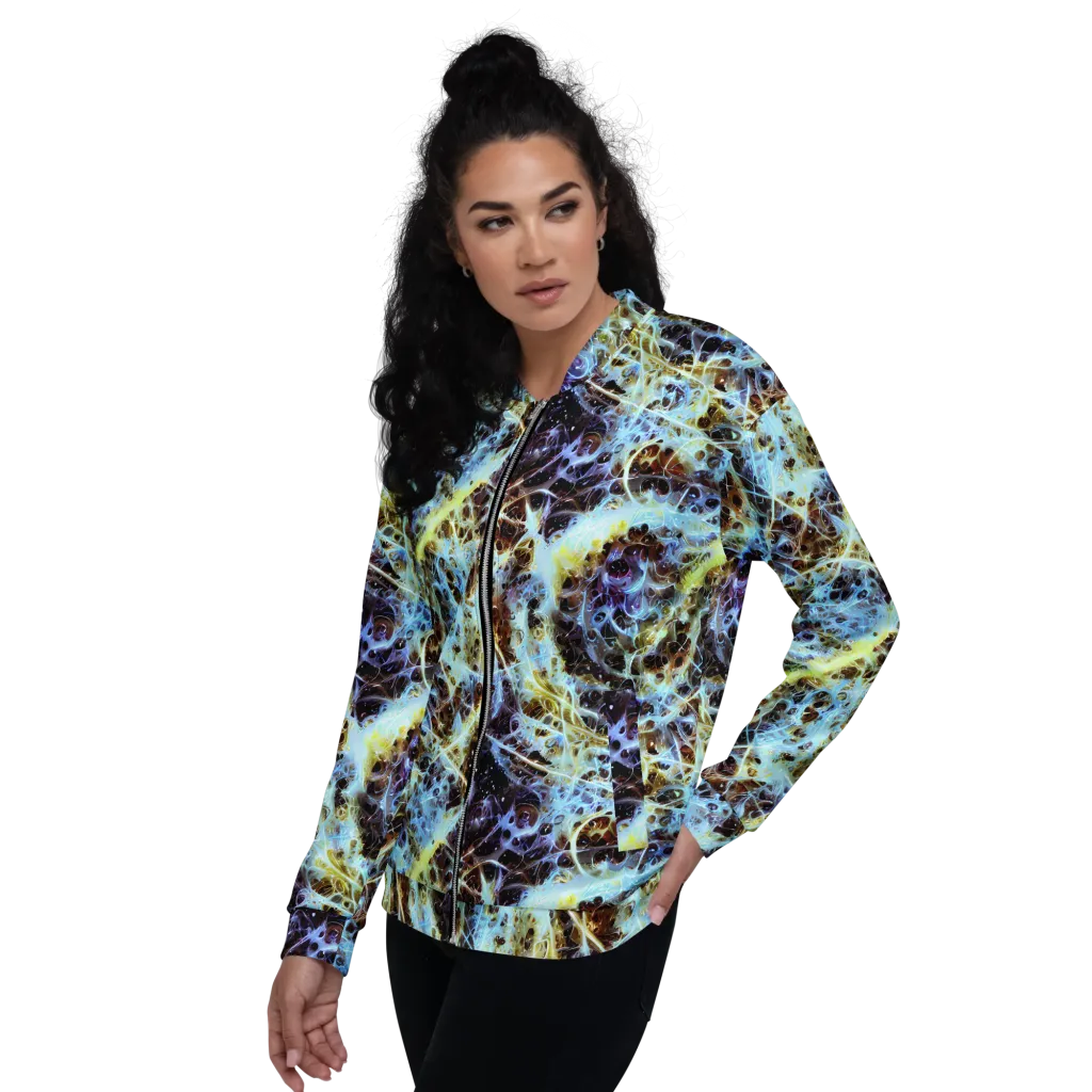 Iridescent Orbit on Bomber Jacket — Left