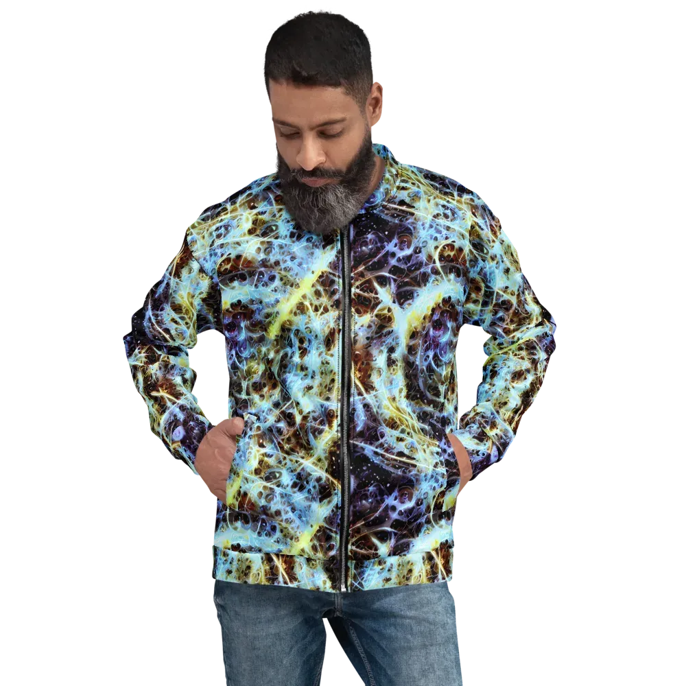 Iridescent Orbit on Bomber Jacket — Front
