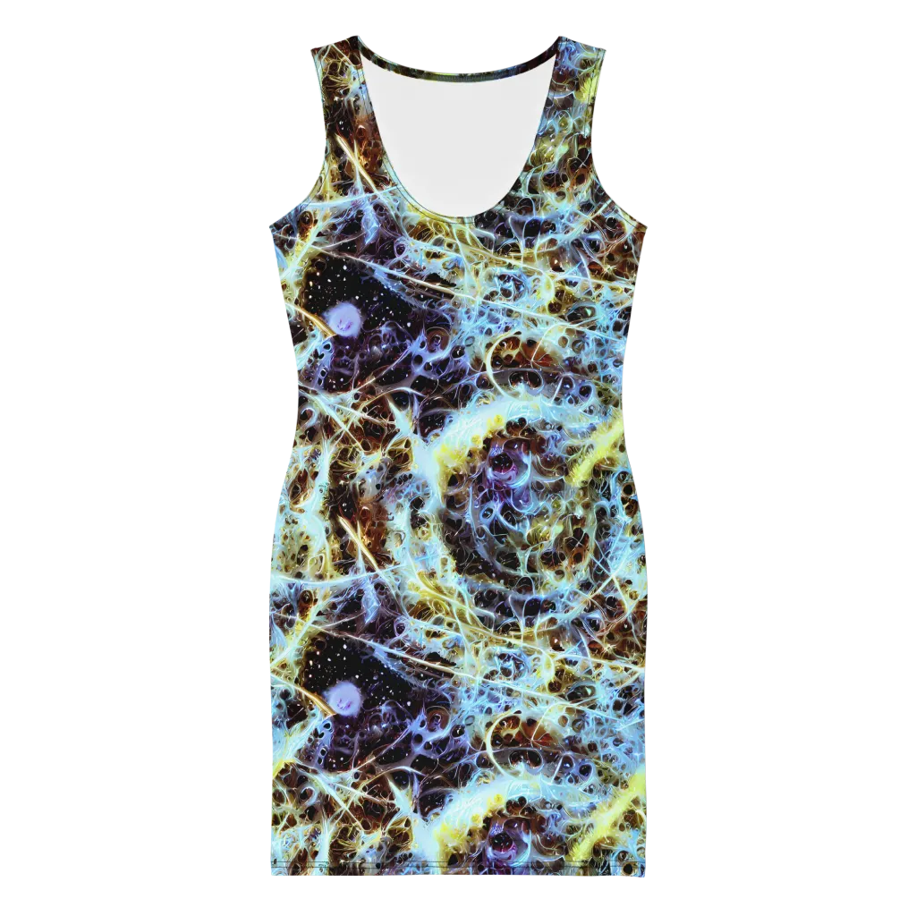 Iridescent Orbit on Bodycon Dress — Front