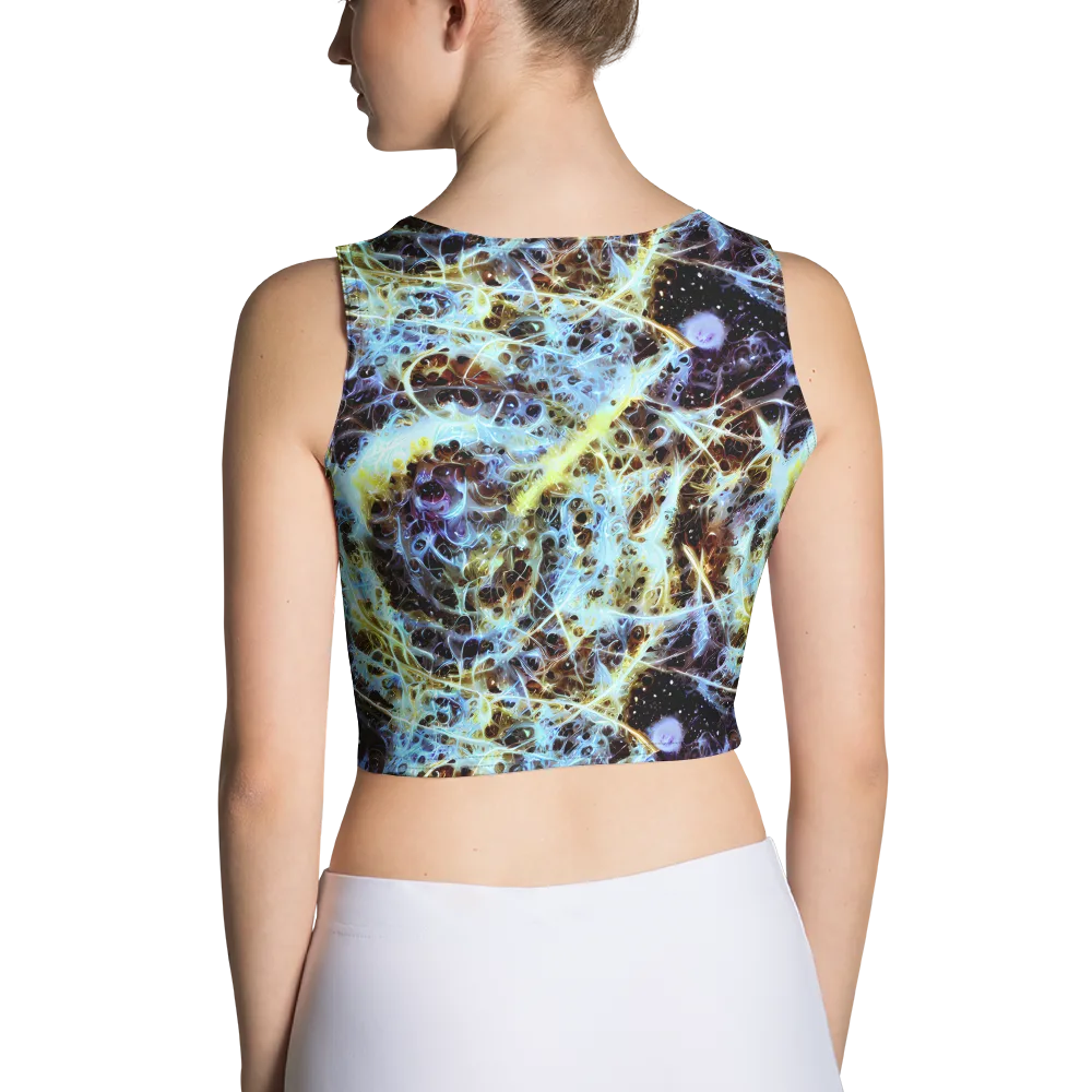 Iridescent Orbit on Crop Top — Back