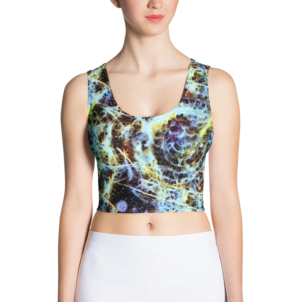 Iridescent Orbit on Crop Top — Front