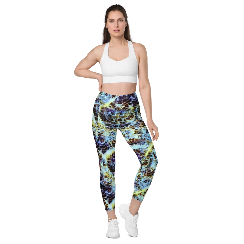 Iridescent Orbit on Leggings with Pockets — Front