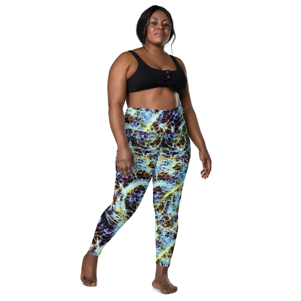 Iridescent Orbit on Leggings with Pockets — Front