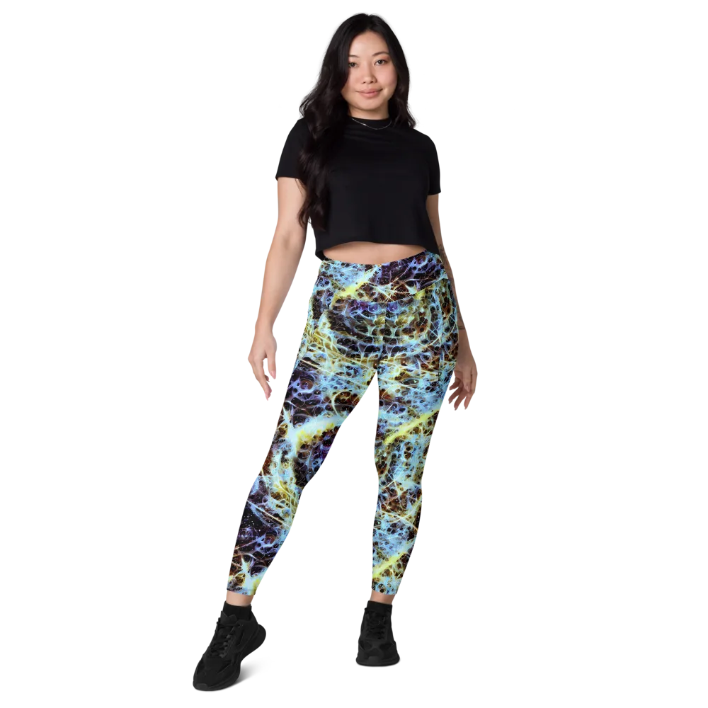 Iridescent Orbit on Leggings with Pockets — Front