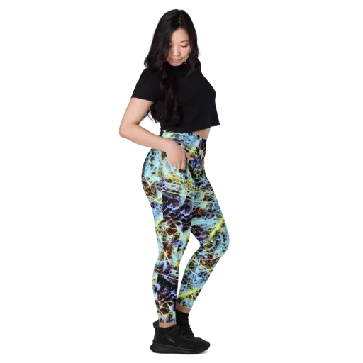 Iridescent Orbit on a Leggings with Pockets