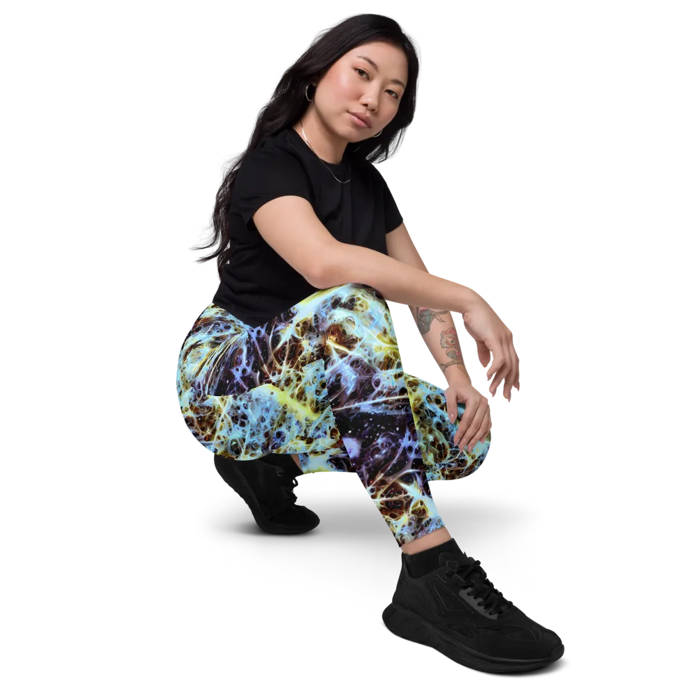 Iridescent Orbit on Leggings with Pockets — Right Front