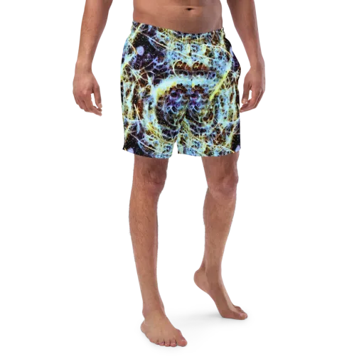 Iridescent Orbit on a Swim Trunks
