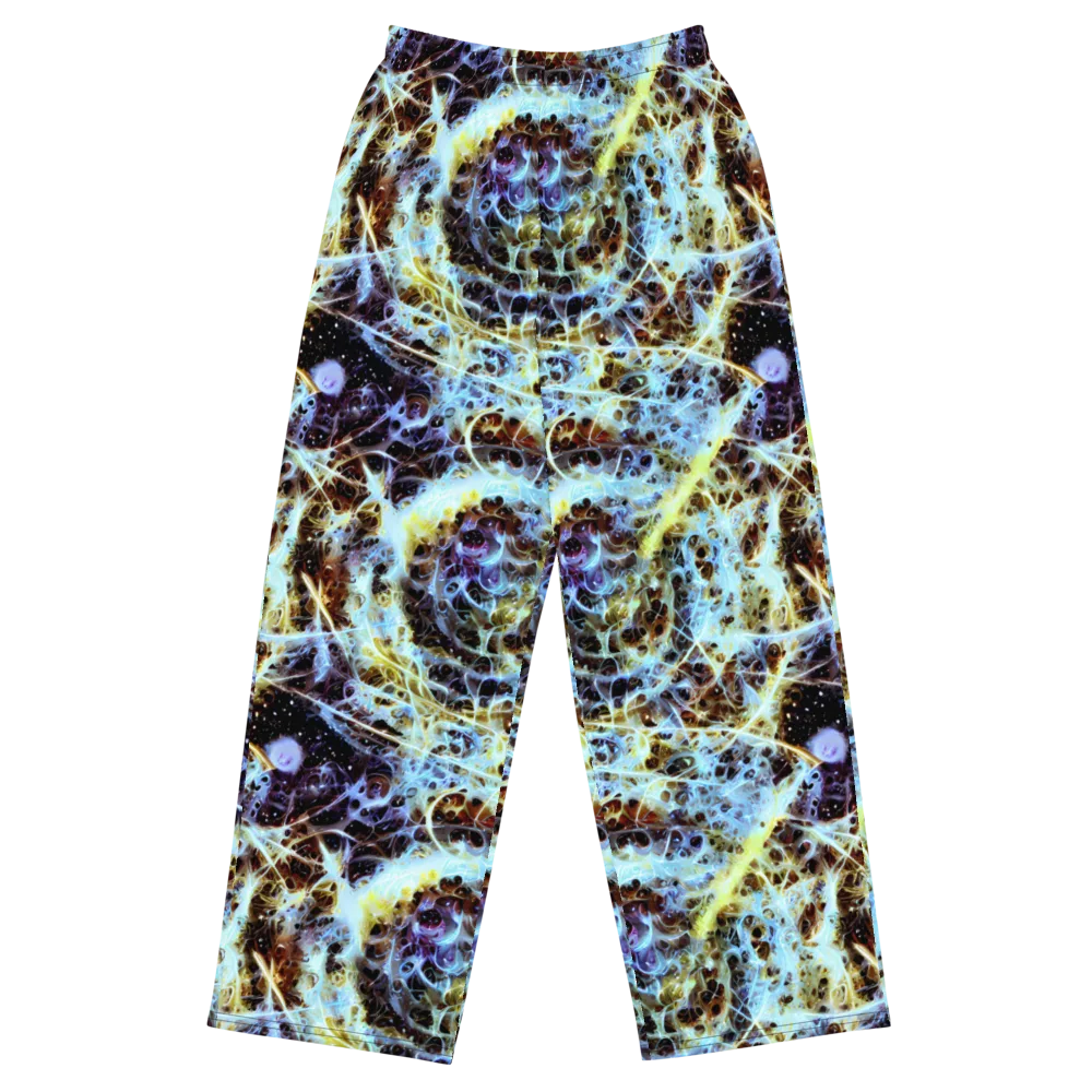 Iridescent Orbit on Wide-Leg Pants — Front