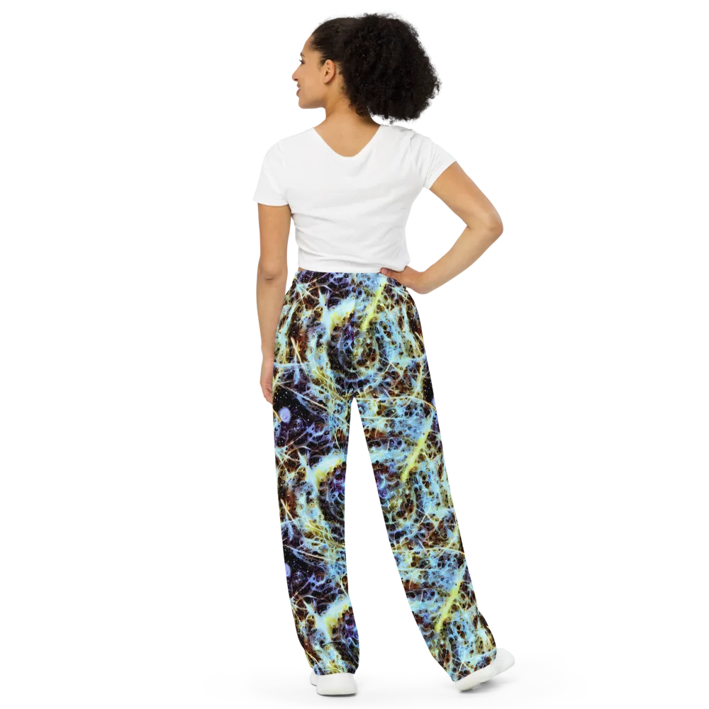 Iridescent Orbit on Wide-Leg Pants — Back