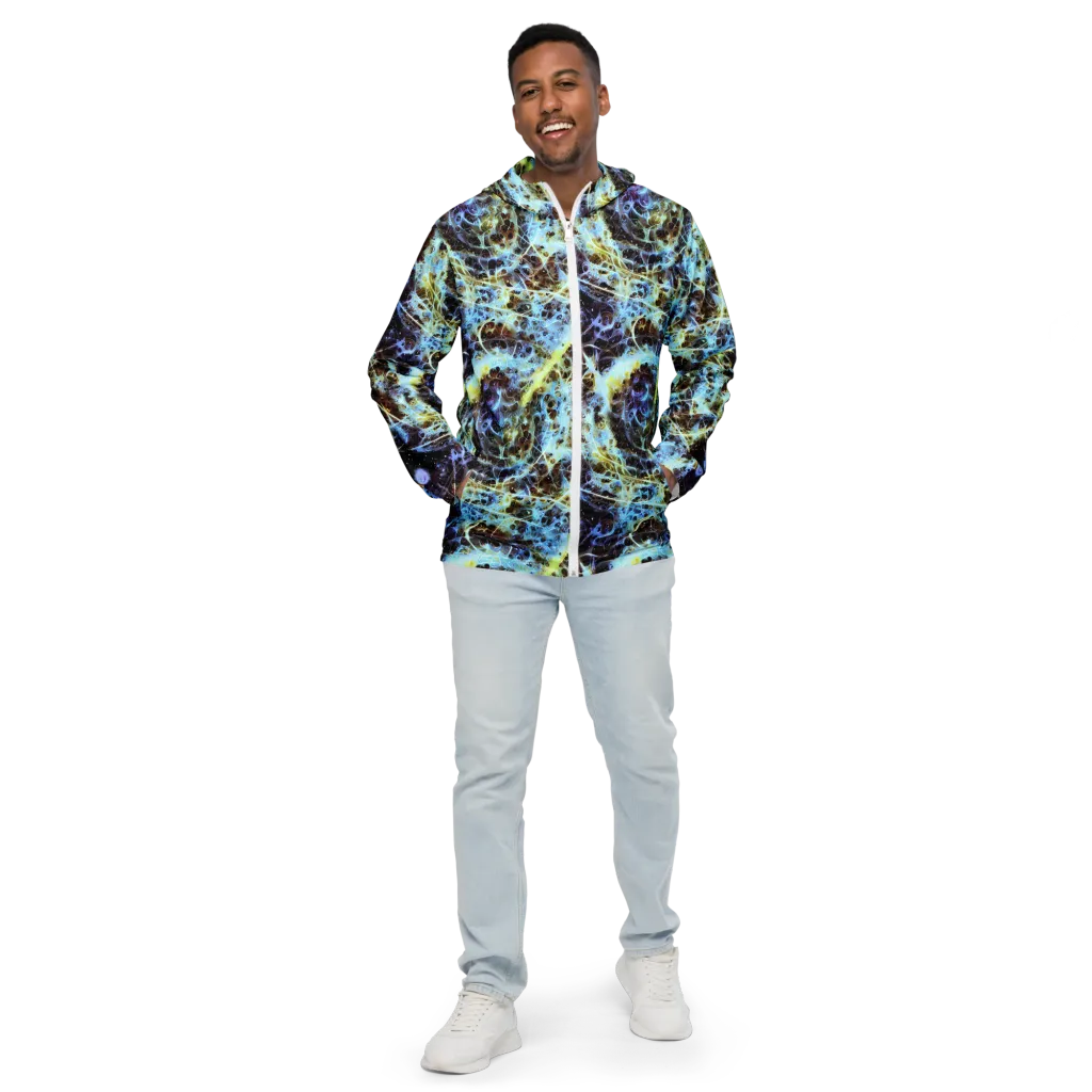 Iridescent Orbit on Men's Windbreaker — Front