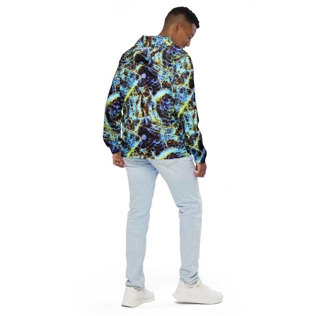 Iridescent Orbit on Men's Windbreaker — Back