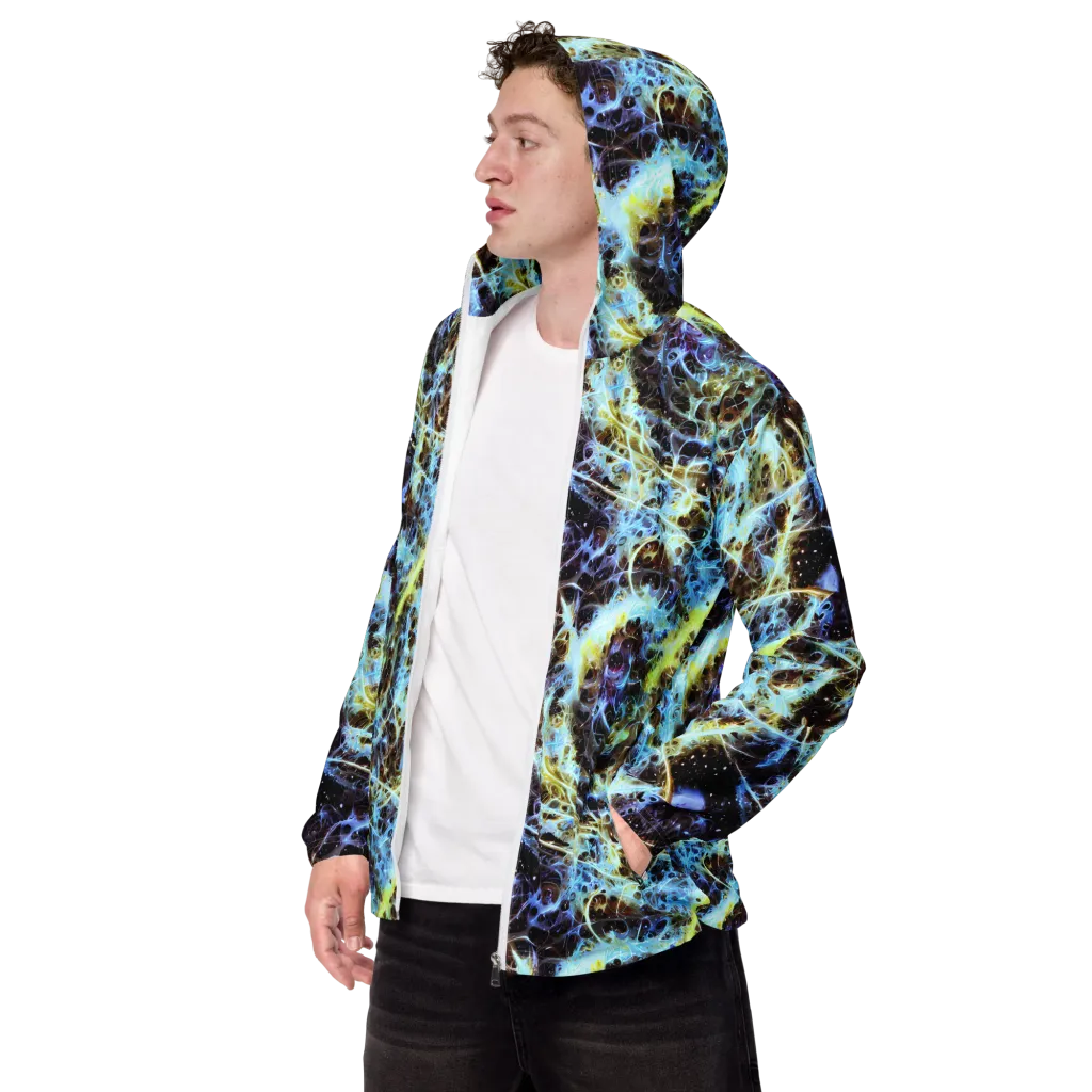 Iridescent Orbit on Men's Windbreaker — Left Front