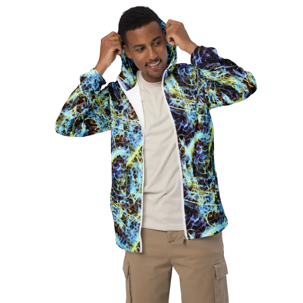 Iridescent Orbit on Men's Windbreaker — Front