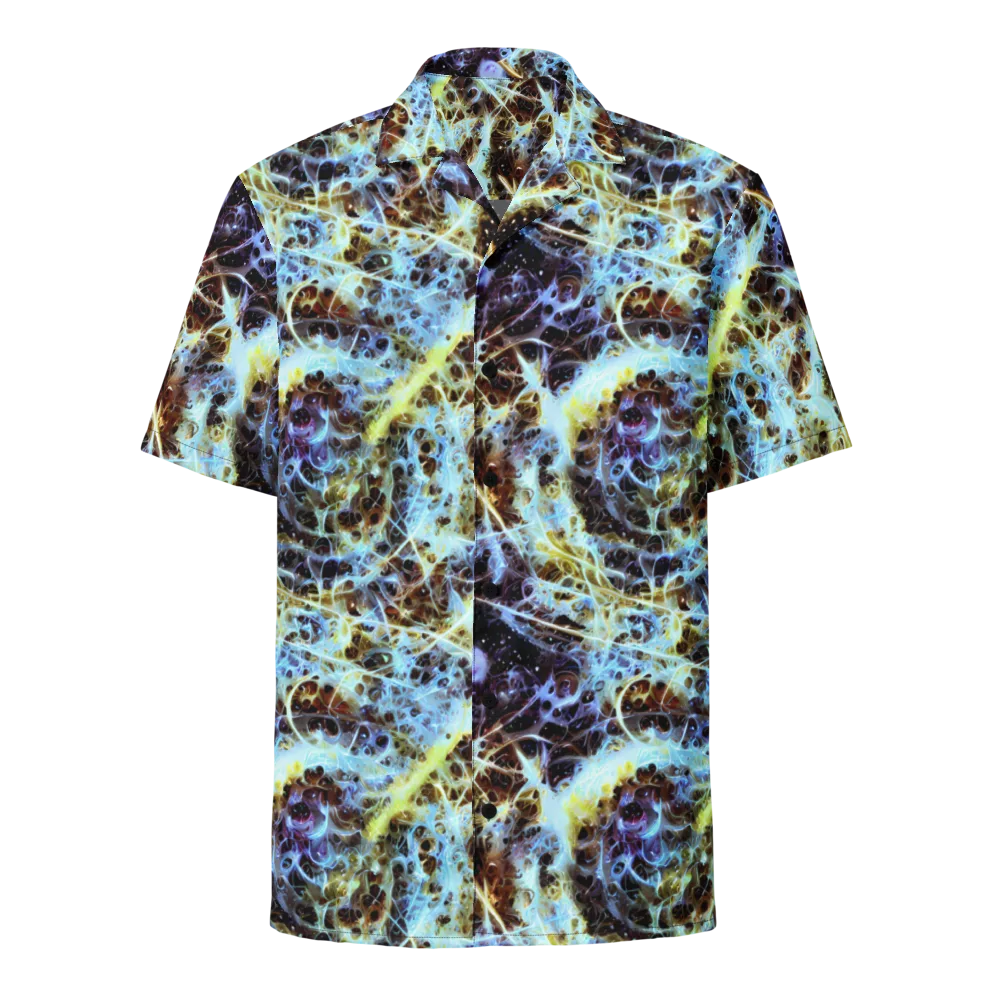 Iridescent Orbit on Button Shirt — Front