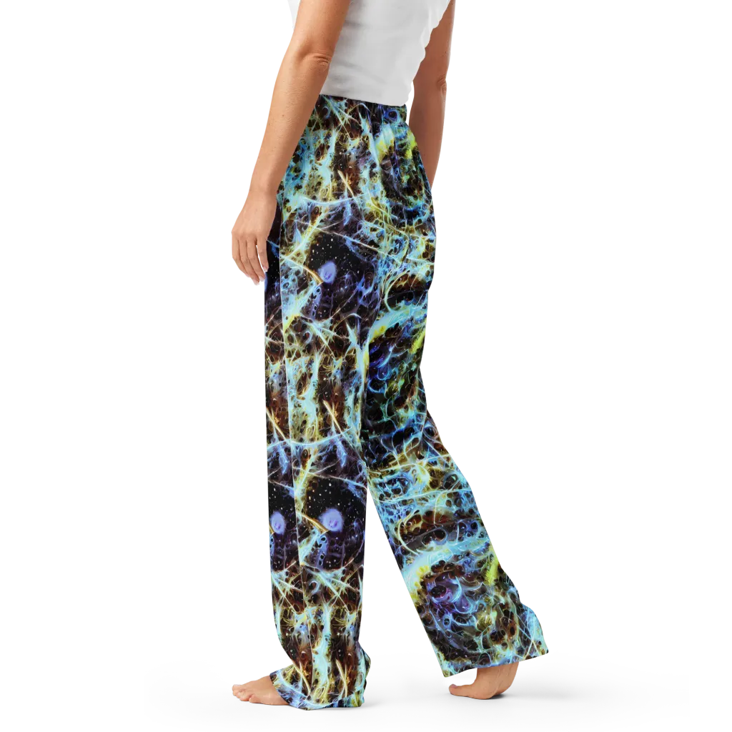 Iridescent Orbit on Women's Pajama Pants — Left