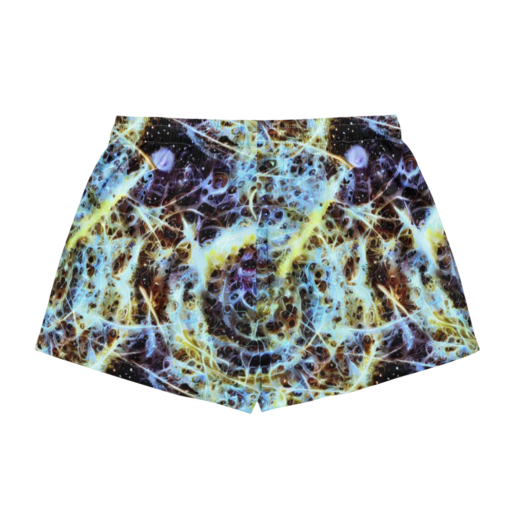 Iridescent Orbit on Women's Pajama Shorts — Back