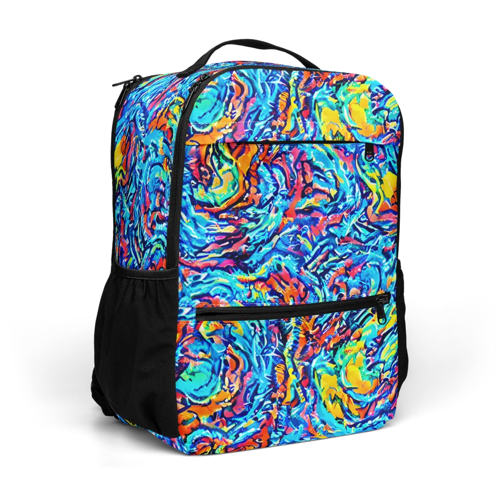 Painted Voltage on Utility Backpack — Right Front