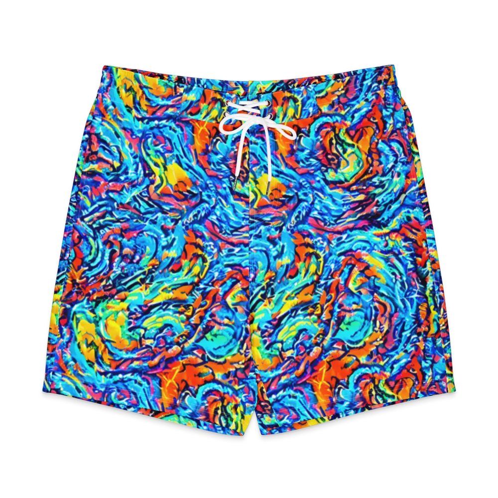 Painted Voltage on Men's Board Shorts — Front