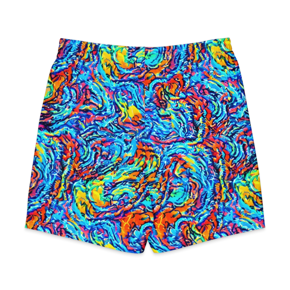 Painted Voltage on Men's Board Shorts — Back