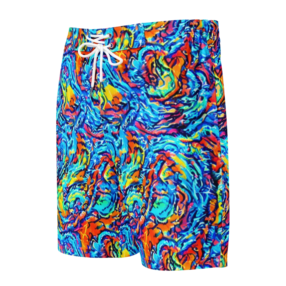 Painted Voltage on Men's Board Shorts — Front