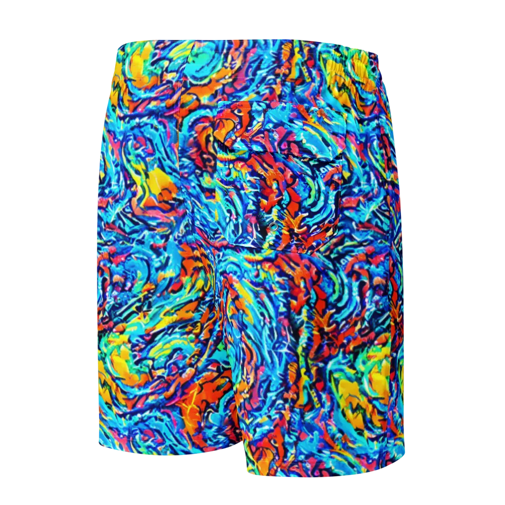Painted Voltage on Men's Board Shorts — Back