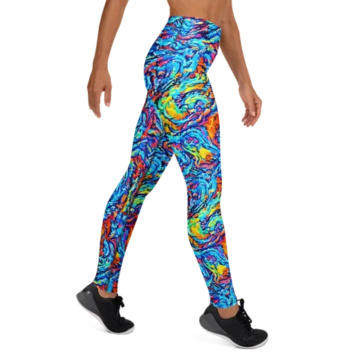 Painted Voltage on a Yoga Leggings
