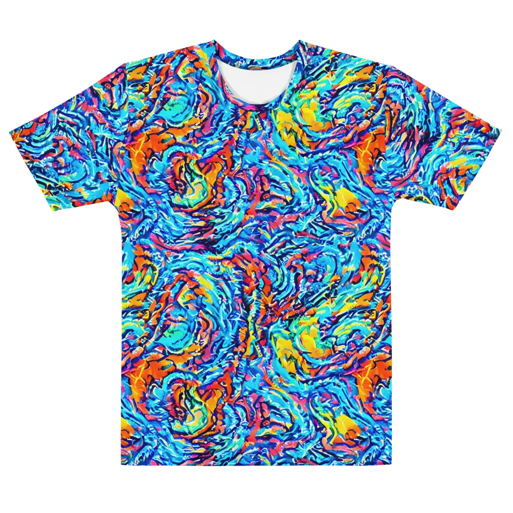 Painted Voltage on Men's Cotton Crew Neck T-Shirt — Front