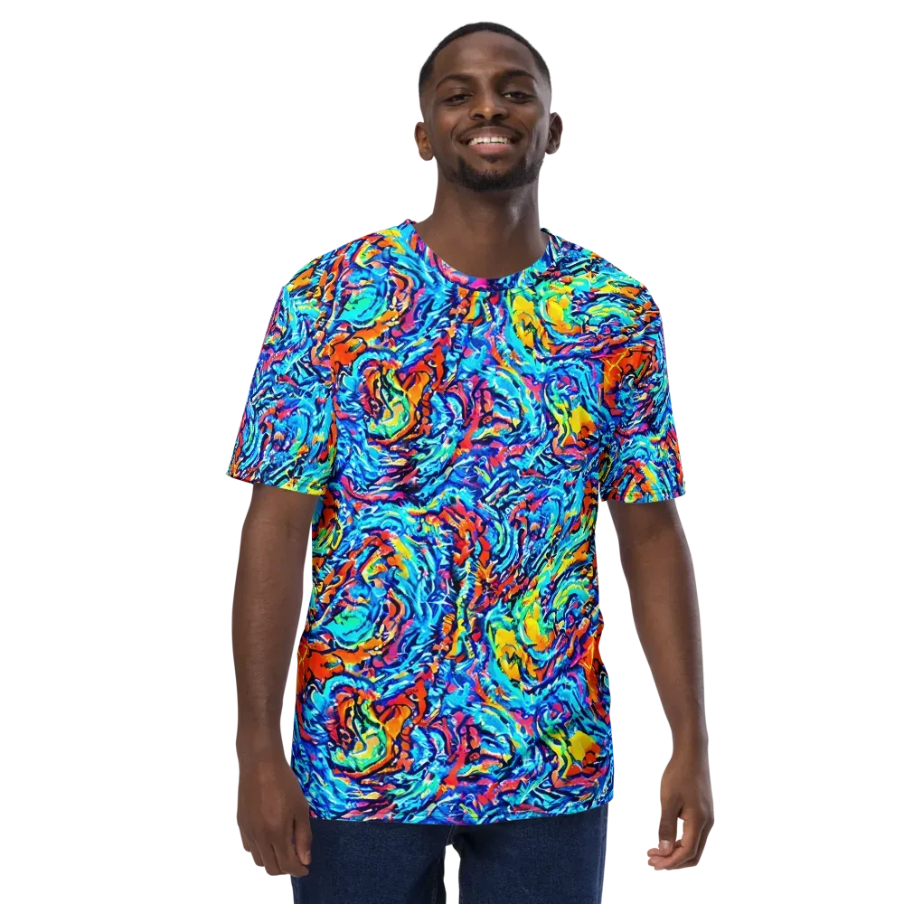 Painted Voltage on Men's Crew Neck T-Shirt — Front