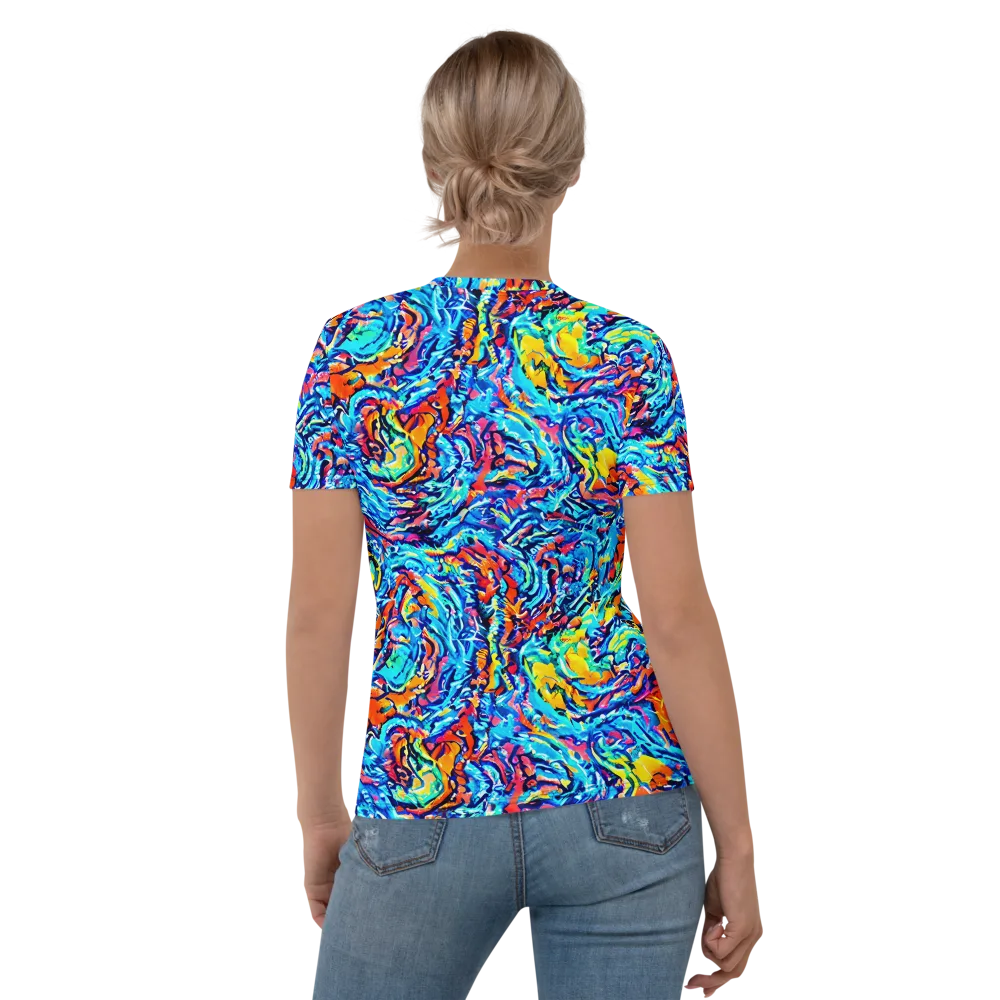 Painted Voltage on Women's Crew Neck T-Shirt — Back