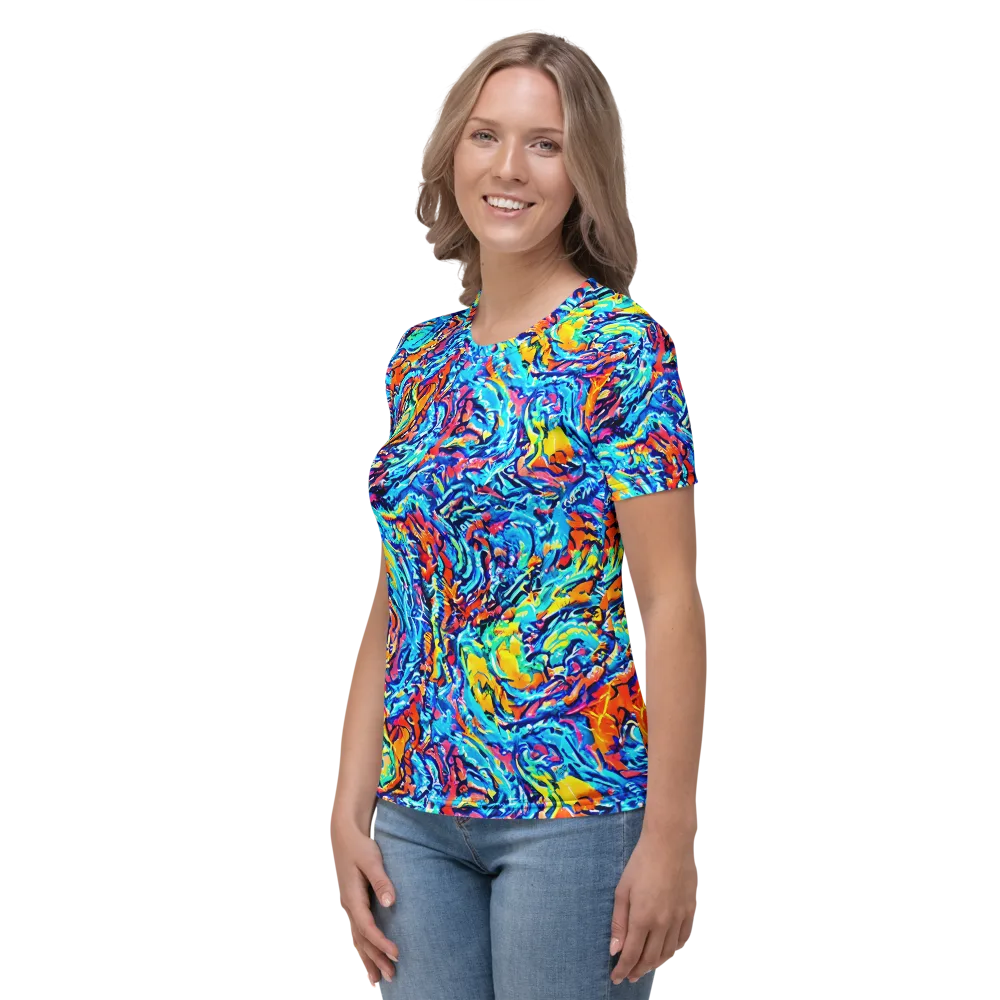 Painted Voltage on Women's Crew Neck T-Shirt — Left