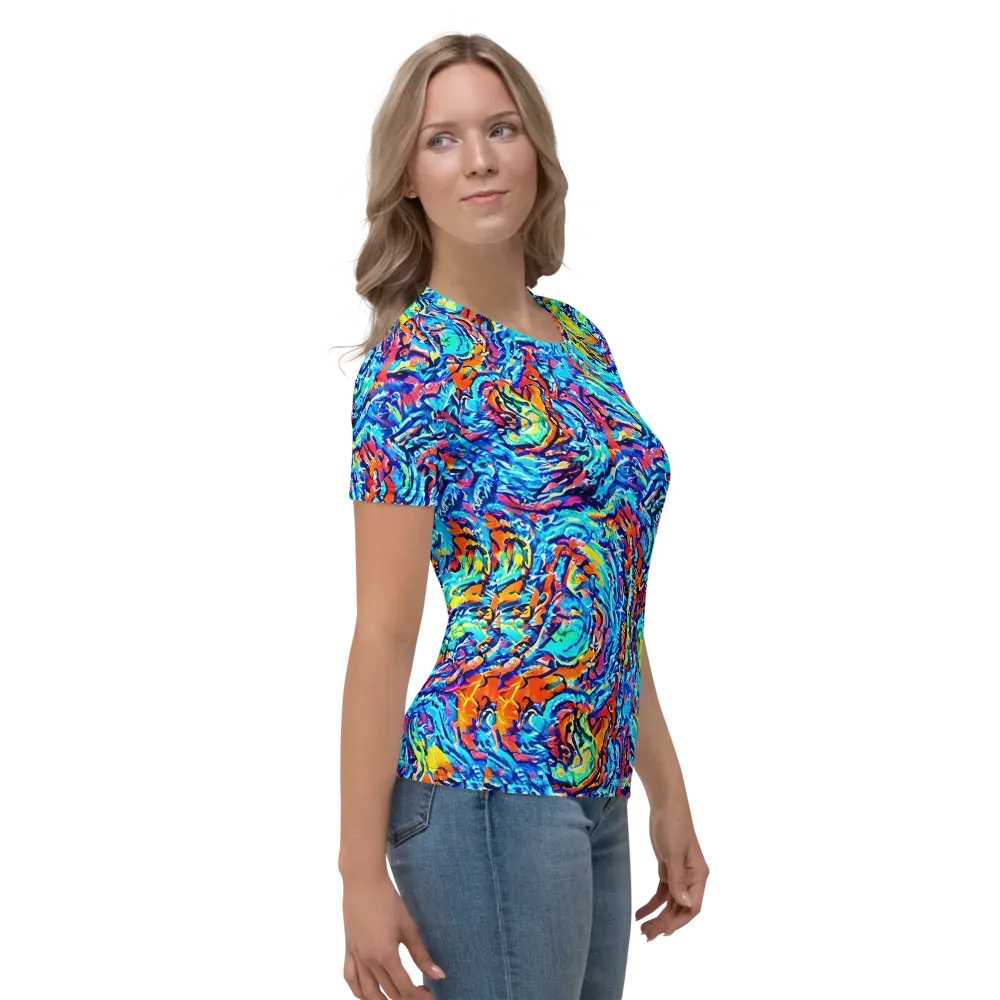 Painted Voltage on Women's Crew Neck T-Shirt — Right