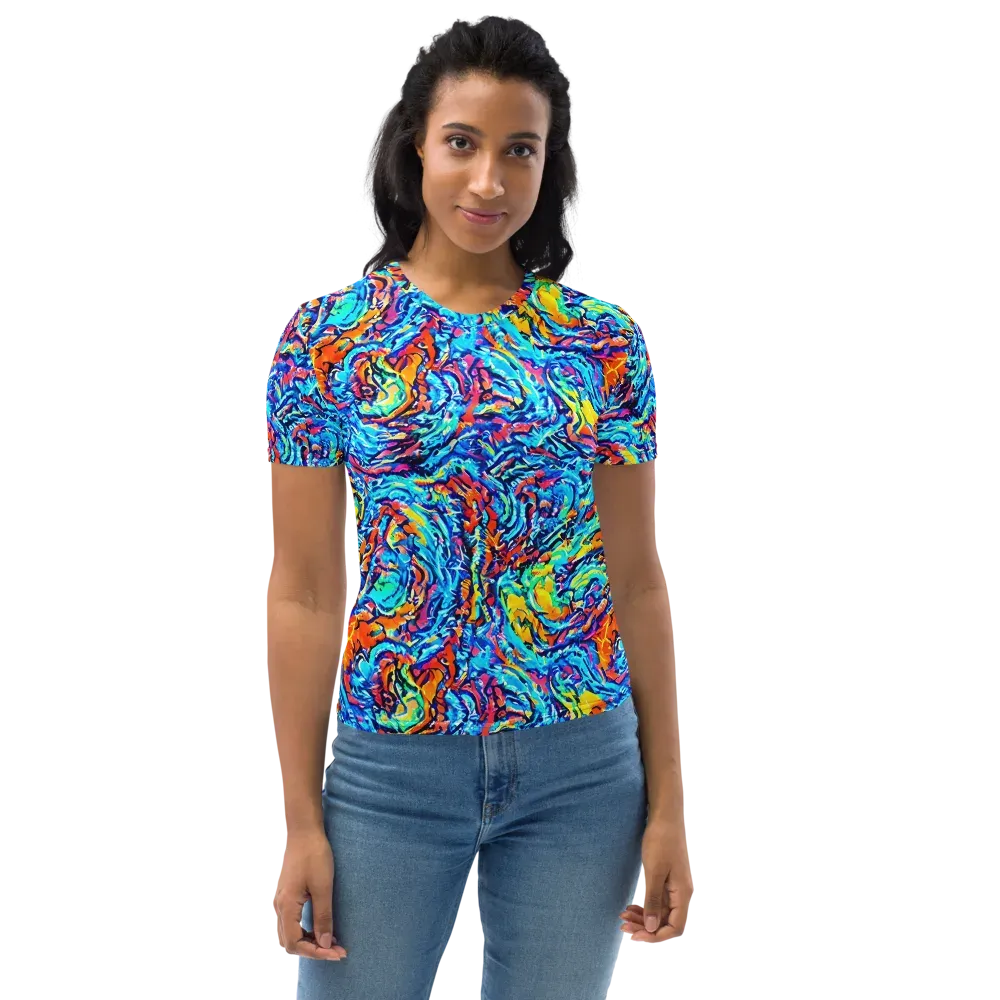 Painted Voltage on Women's Crew Neck T-Shirt — Front