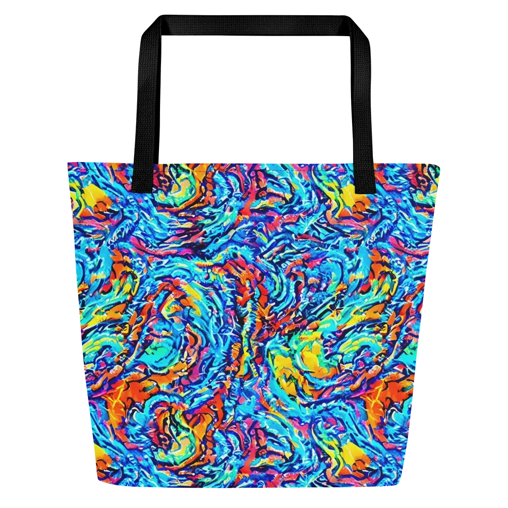 Painted Voltage on Large Tote Bag W/ Pocket — Front