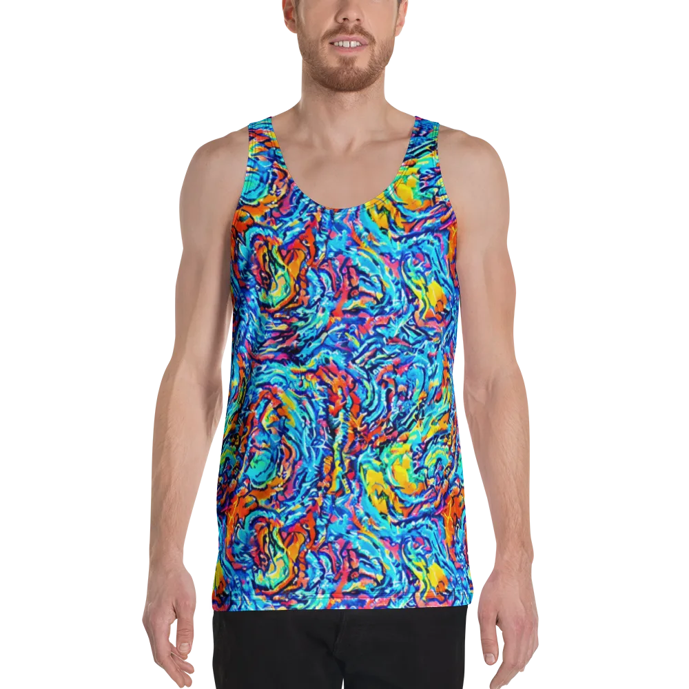 Painted Voltage on Men's Tank Top — Front