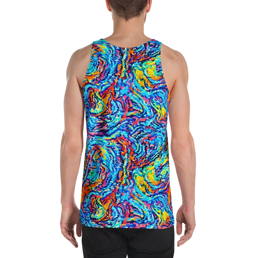 Painted Voltage on Men's Tank Top — Back