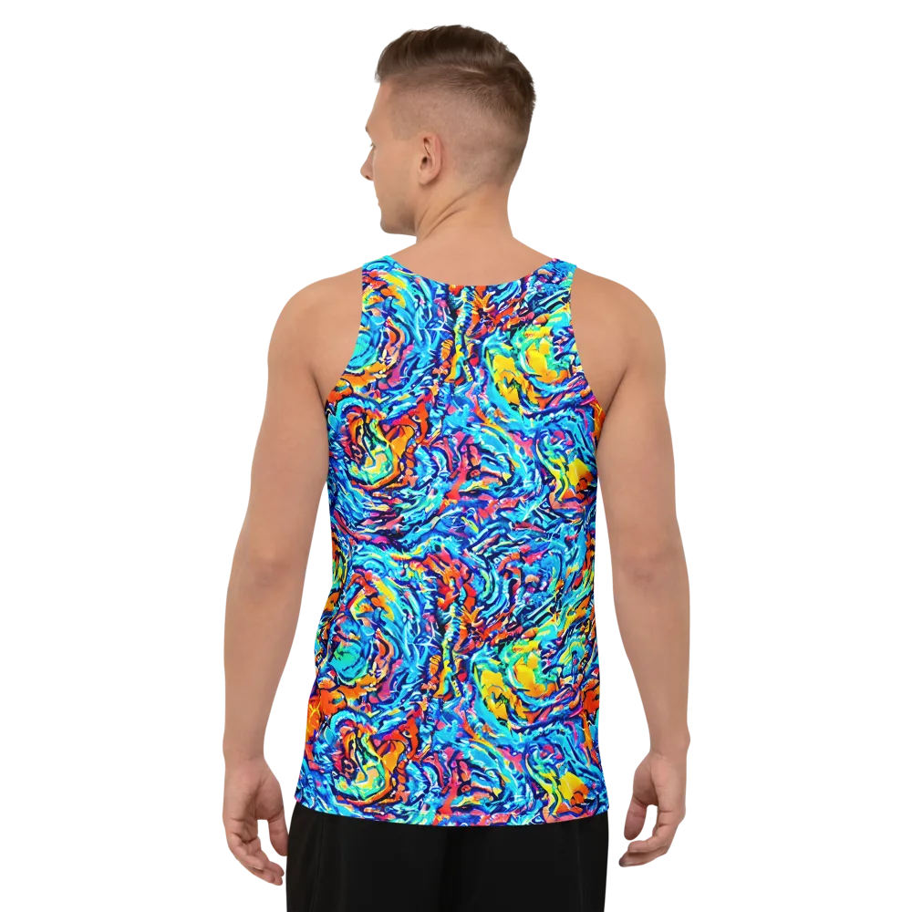 Painted Voltage on Men's Tank Top — Back
