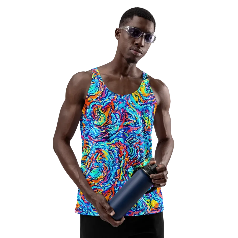 Painted Voltage on Men's Tank Top — Front