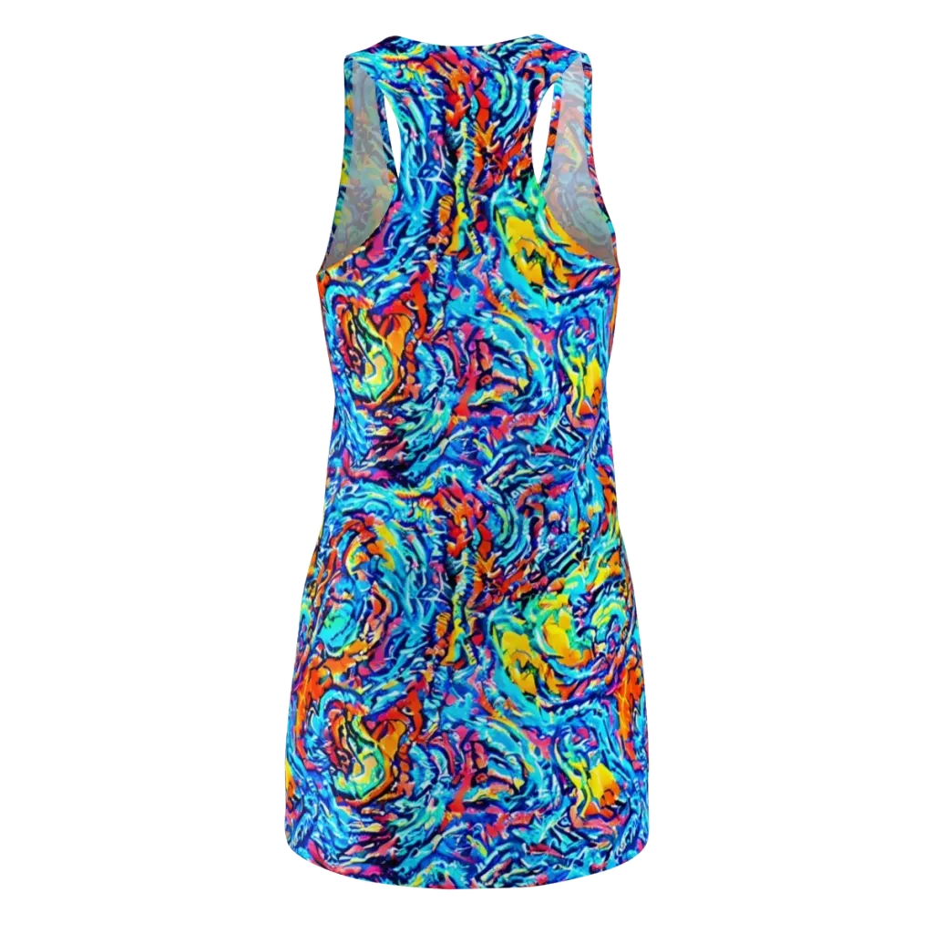 Painted Voltage on Racerback Dress — Back