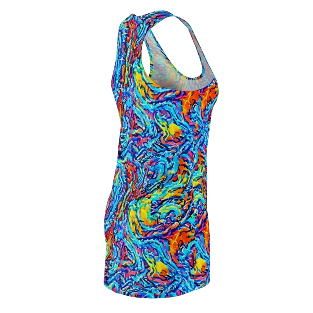 Painted Voltage on Racerback Dress — Back Side