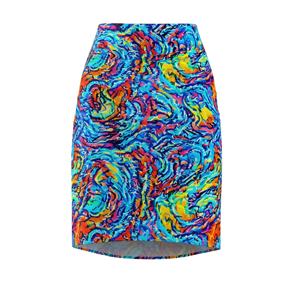 Painted Voltage on Pencil Skirt — Front