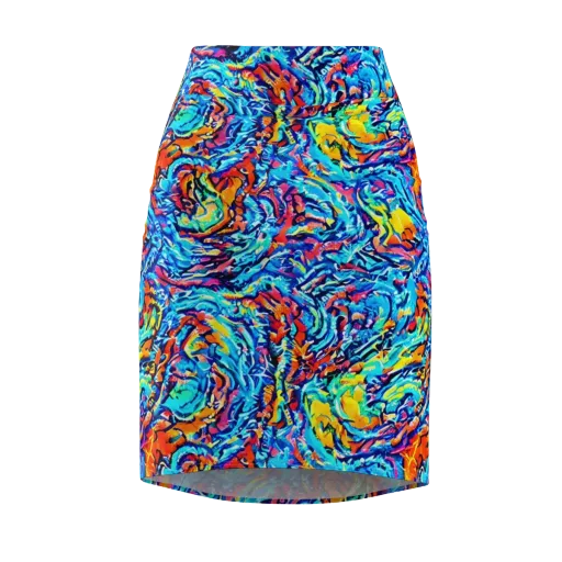 Painted Voltage on a Pencil Skirt
