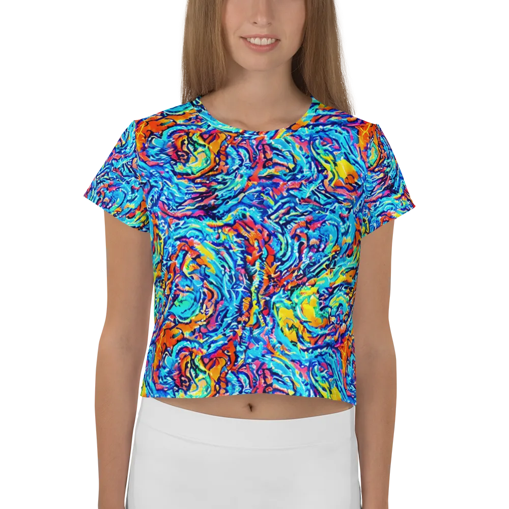 Painted Voltage on Crop Tee — Front